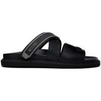 Moschino Black Sporty Sandals 261720M234006