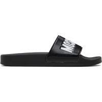 Moschino Black Rubber Logo Pool Slides 261720M234012