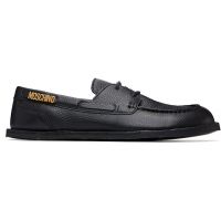 Moschino Black Leather Boat Shoes 261720M239000