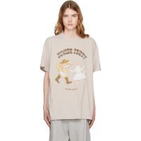 OPEN YY Beige Pet Club Kitty Party T-shirt 261731F110010