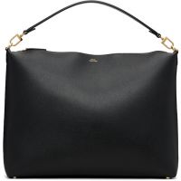 TOTEME Black Medium Bevel Grained-Leather Bag 261771F048003