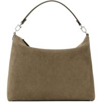 TOTEME Taupe Medium Bevel Cord-Suede Bag 261771F048004