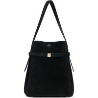 TOTEME Black Belted Suede Bucket Bag 261771F048008