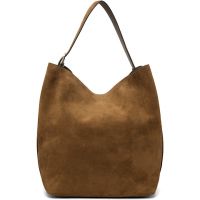 TOTEME Brown Belted Suede Tote 261771F049002