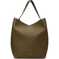 TOTEME Brown Belted Grained-Leather Tote 261771F049006