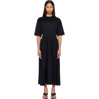 TOTEME Black Cotton Silk Tee Midi Dress 261771F054006