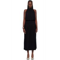 TOTEME Black Soft Gathered Midi Dress 261771F054014