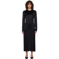 TOTEME Black Long Satin Maxi Dress 261771F055014