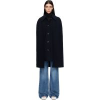 TOTEME Navy Cape Coat 261771F059007