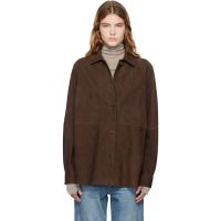 TOTEME Brown Soft Suede Jacket 261771F064004