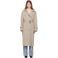 TOTEME Taupe Crisp Summer Trench Coat 261771F067000