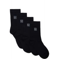 TOTEME Two-Pack Black Monogram Socks 261771F076000