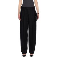 TOTEME Black Wide Flannel Trousers 261771F087003