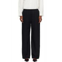 TOTEME Black Fluid Drawstring Trousers 261771F087013