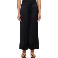TOTEME Black Satin Drawstring Trousers 261771F087015