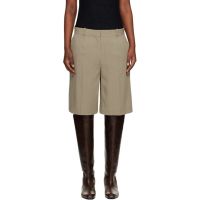 TOTEME Beige Wide Fluid Shorts 261771F088004