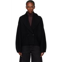 TOTEME Black Shawl-Lapel Cardigan 261771F095000
