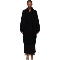 TOTEME Black Long Shawl-Lapel Cardigan 261771F095004