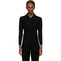 TOTEME Black Fitted Polo Cardigan 261771F095005