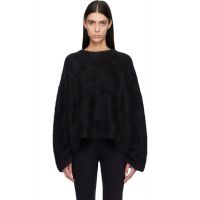 TOTEME Black Boxy Alpaca Knit Sweater 261771F096000