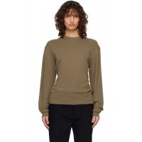 TOTEME Khaki Classic Cashmere Crew Knit Sweater 261771F096018