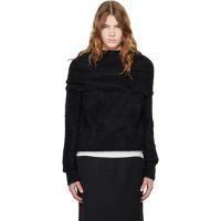 TOTEME Black Funnel Alpaca-Blend Knit Turtleneck 261771F099003
