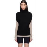 TOTEME Black Double-Knit Cape Turtleneck 261771F099004