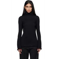 TOTEME Black Frayed-Edge Slim Top 261771F099006