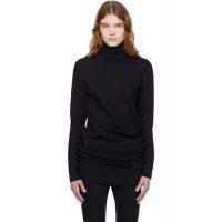 TOTEME Black High-Neck Twist Blouse 261771F107001