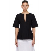 TOTEME Black Tailored Cotton Top 261771F107005