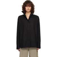TOTEME Black Sharp Poplin Shirt 261771F109013