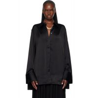 TOTEME Black Soft Tuxedo Shirt 261771F109017