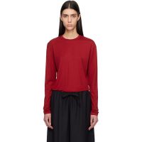 TOTEME Red Classic Long-Sleeve T-shirt 261771F110000