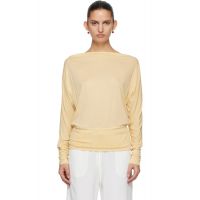 TOTEME Yellow Boatneck Jersey T-shirt 261771F110003
