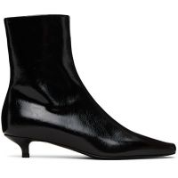 TOTEME Black Slim Naplack Ankle Boots 261771F113000