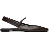 TOTEME Brown Slingback Nappa Mary Jane Ballerina Flats 261771F118003