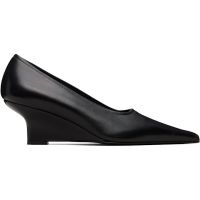 TOTEME Black Sharp Nappa Wedge Heels 261771F122005