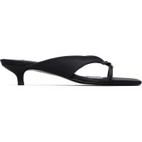 TOTEME Black Bow Satin Sandals 261771F125000