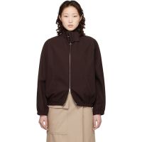 Courreges Brown Buckle Zipped Bomber Jacket 261783F058002