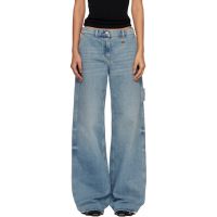 Courreges Blue Hammer Denim Baggy Jeans 261783F069000