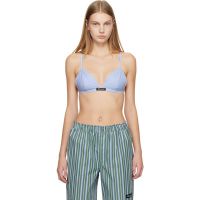HommeGirls Blue Shirting Bralette 261783F073002