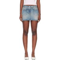 Courreges Blue Signature Denim Miniskirt 261783F090006