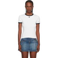 Courreges White Signature Contrast T-shirt 261783F110003