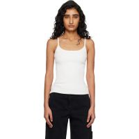 Courreges White Reedition Rib Knit Tank Top 261783F111004