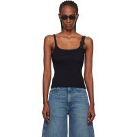 Courreges Black Buckle 90s Rib Tank Top 261783F111008