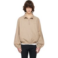Courreges Beige Cotton Zipped Bomber Jacket 261783M175003