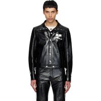 Courreges Black Reedition Vinyl Jacket 261783M180001