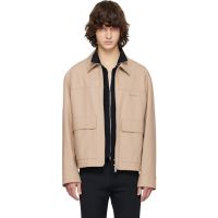 Courreges Beige 2-Pocket Zipped Cotton Jacket 261783M180006
