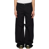 Courreges Black Utility Chaps Cotton Trousers 261783M191001