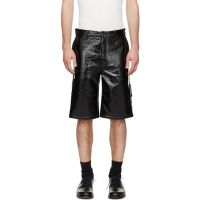 Courreges Black Hammer Vinyl Shorts 261783M193003